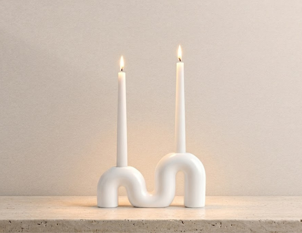Nordic Double-Taper Candle Holder