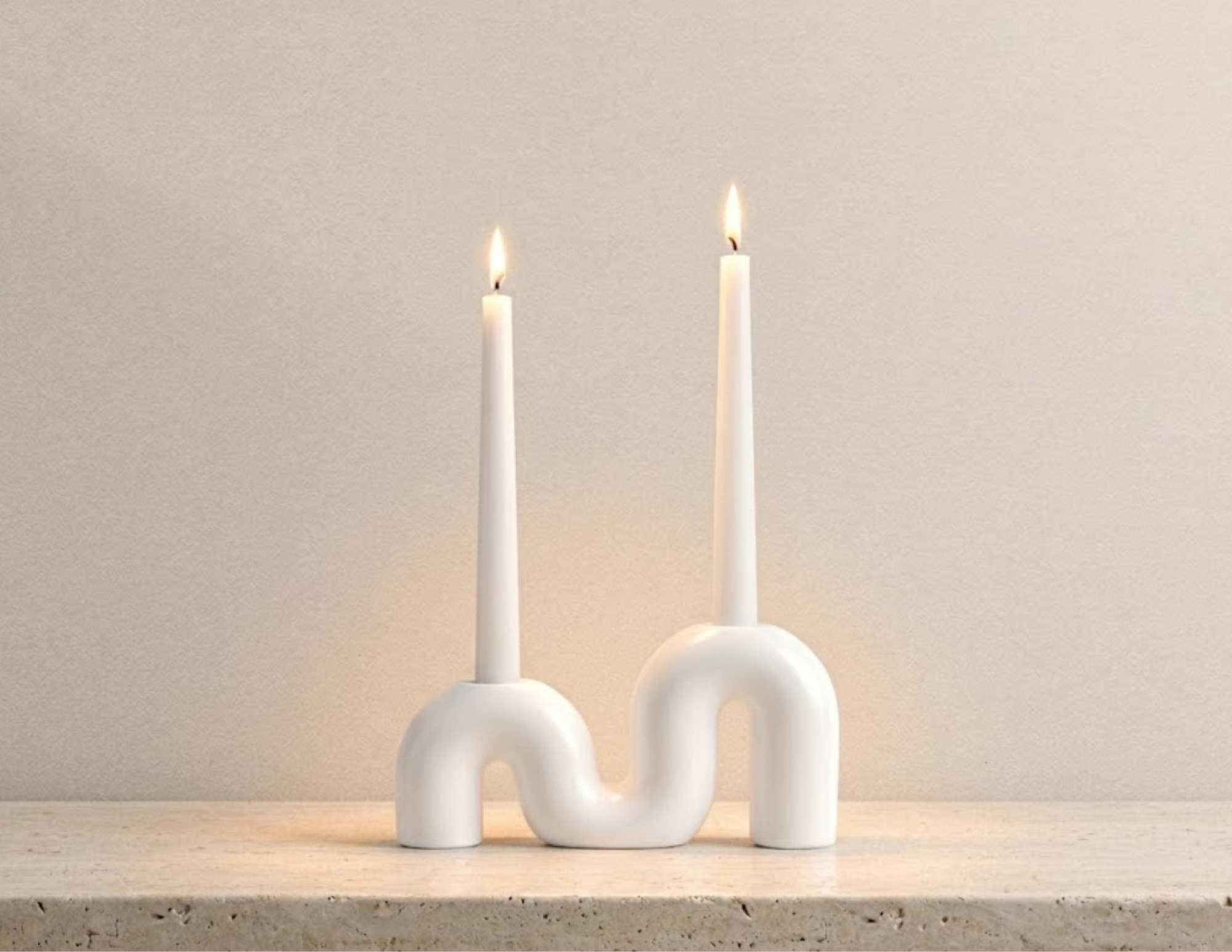 Nordic Double-Taper Candle Holder