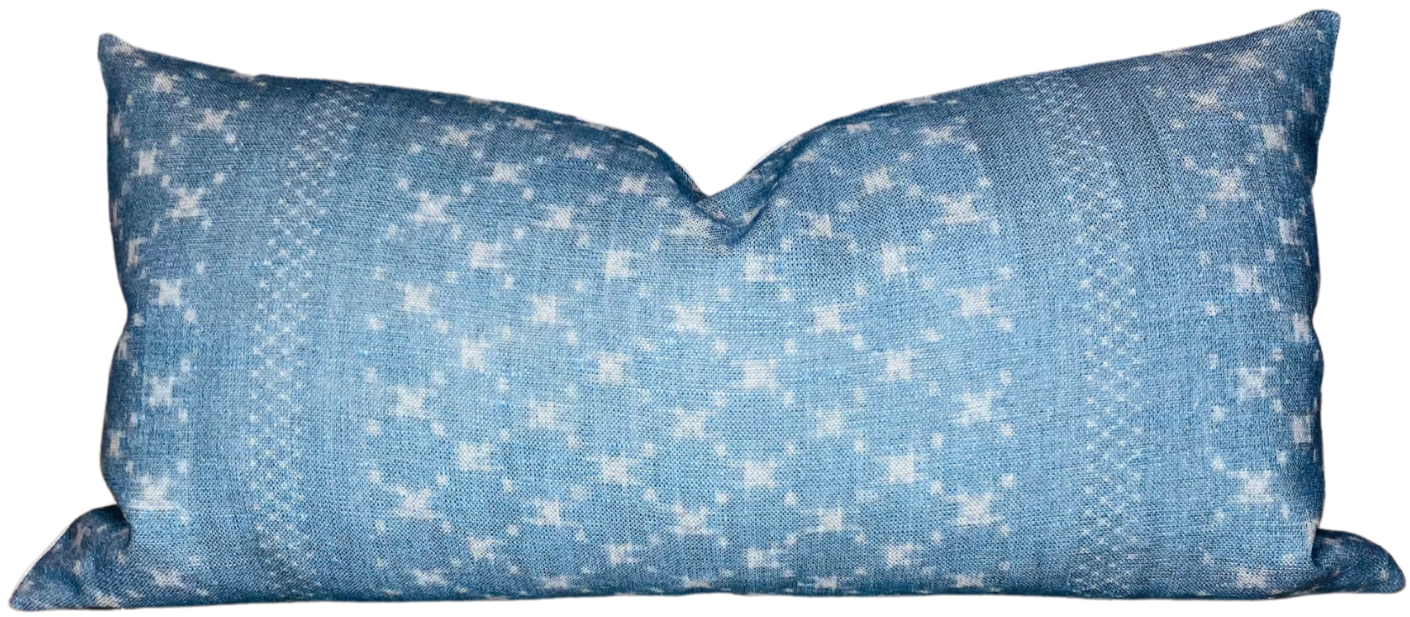 Nagoya Pillow Cover in Azure, McLaurin + Piercy Textiles