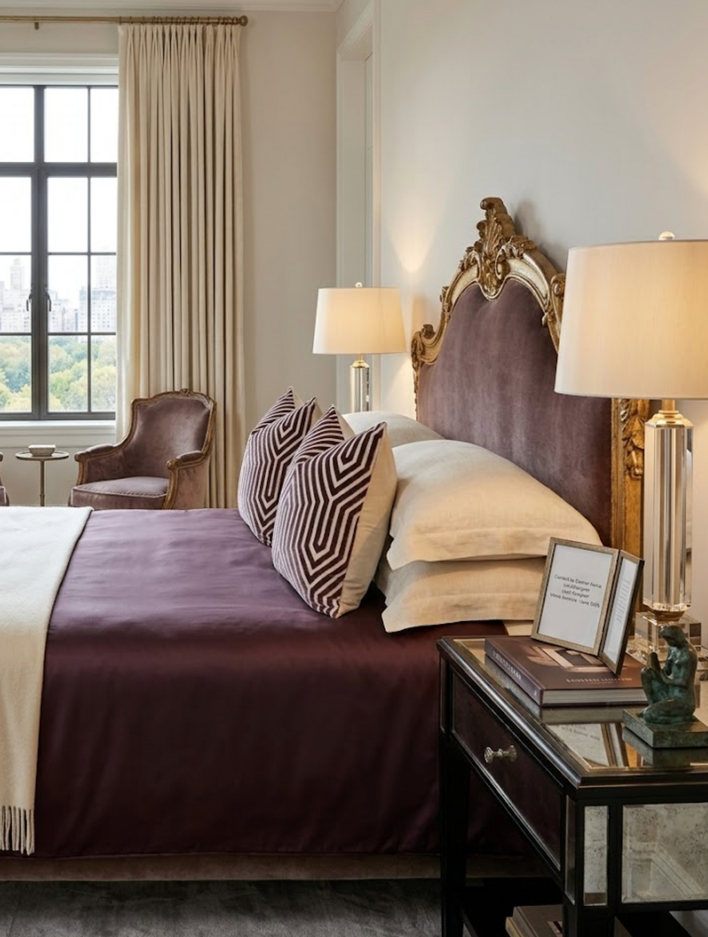 Vanderbilt Velvet Pillow Cover in Lilac, Schumacher Textiles
