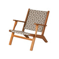 Vega Acacia Outdoor Chair in Diamond-Weave Wicker