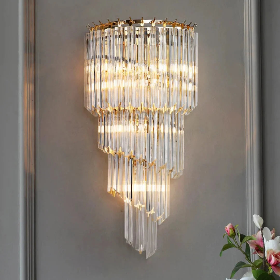 Tapered Alana Crystal Wall Lamp