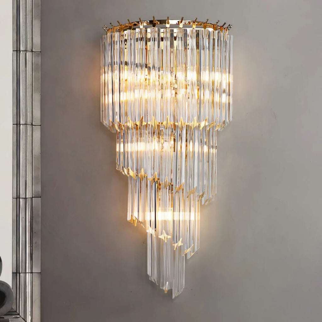 Tapered Alana Crystal Wall Lamp
