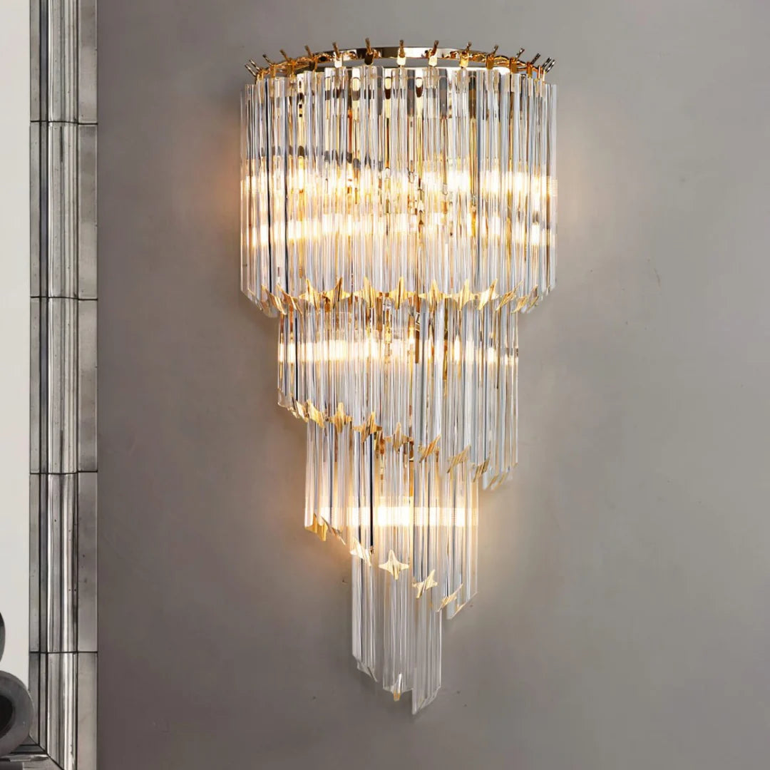 Tapered Alana Crystal Wall Lamp