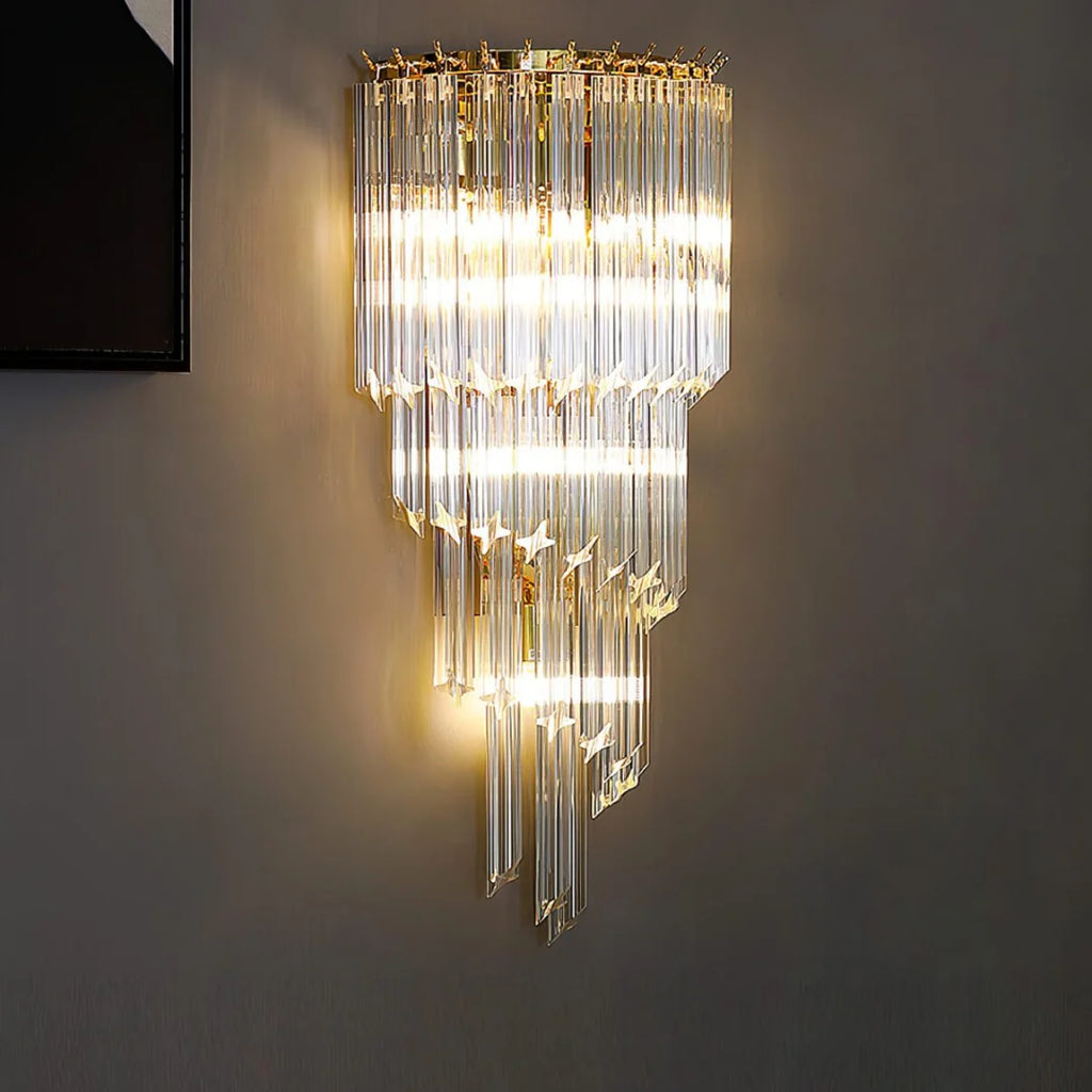Tapered Alana Crystal Wall Lamp