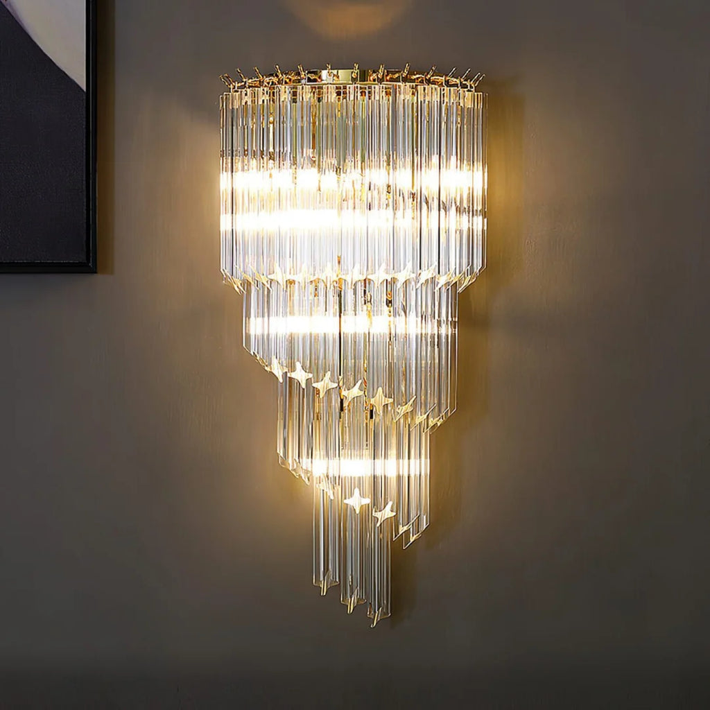 Tapered Alana Crystal Wall Lamp
