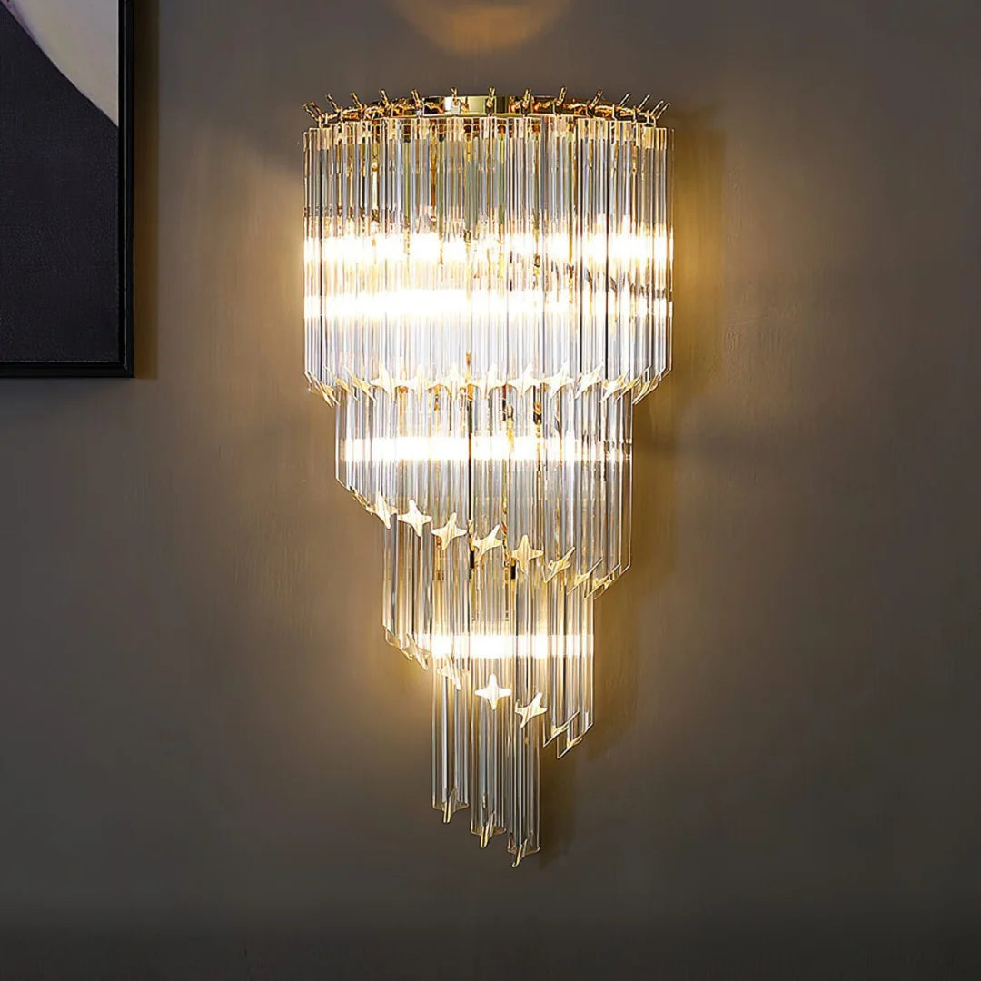 Tapered Alana Crystal Wall Lamp