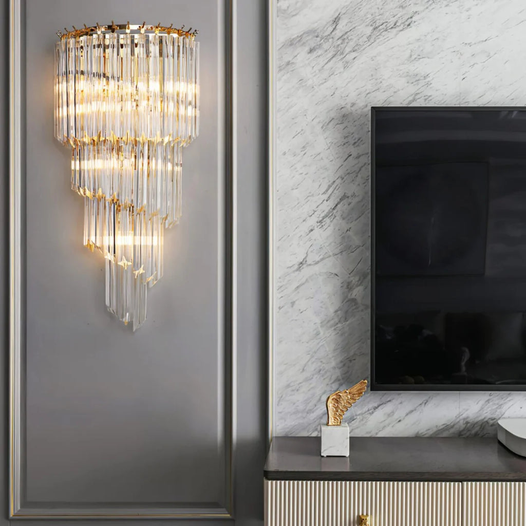 Tapered Alana Crystal Wall Lamp