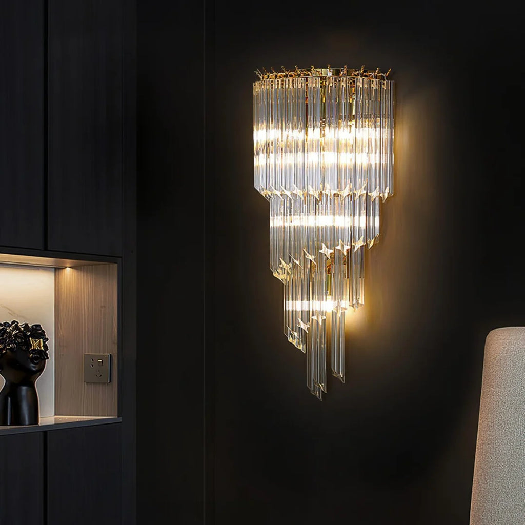 Tapered Alana Crystal Wall Lamp