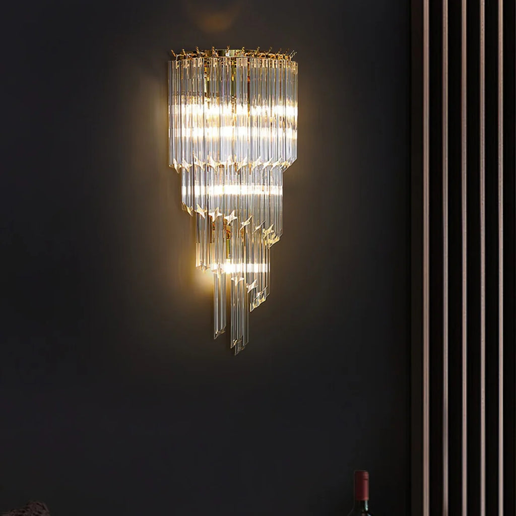 Tapered Alana Crystal Wall Lamp