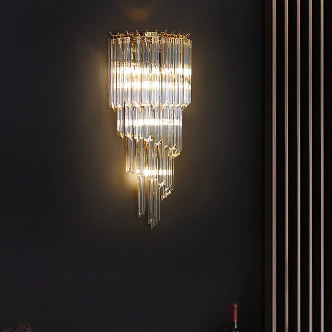 Tapered Alana Crystal Wall Lamp
