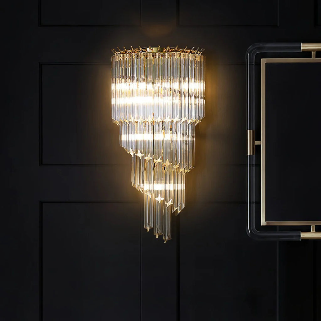 Tapered Alana Crystal Wall Lamp