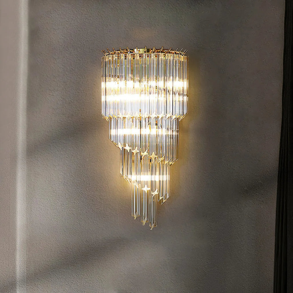 Tapered Alana Crystal Wall Lamp