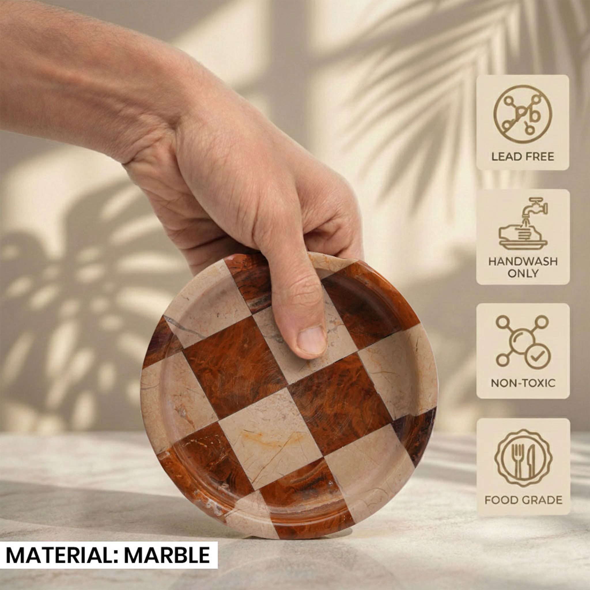 Verona Brown Marble Spoon Rest - Premium Marble