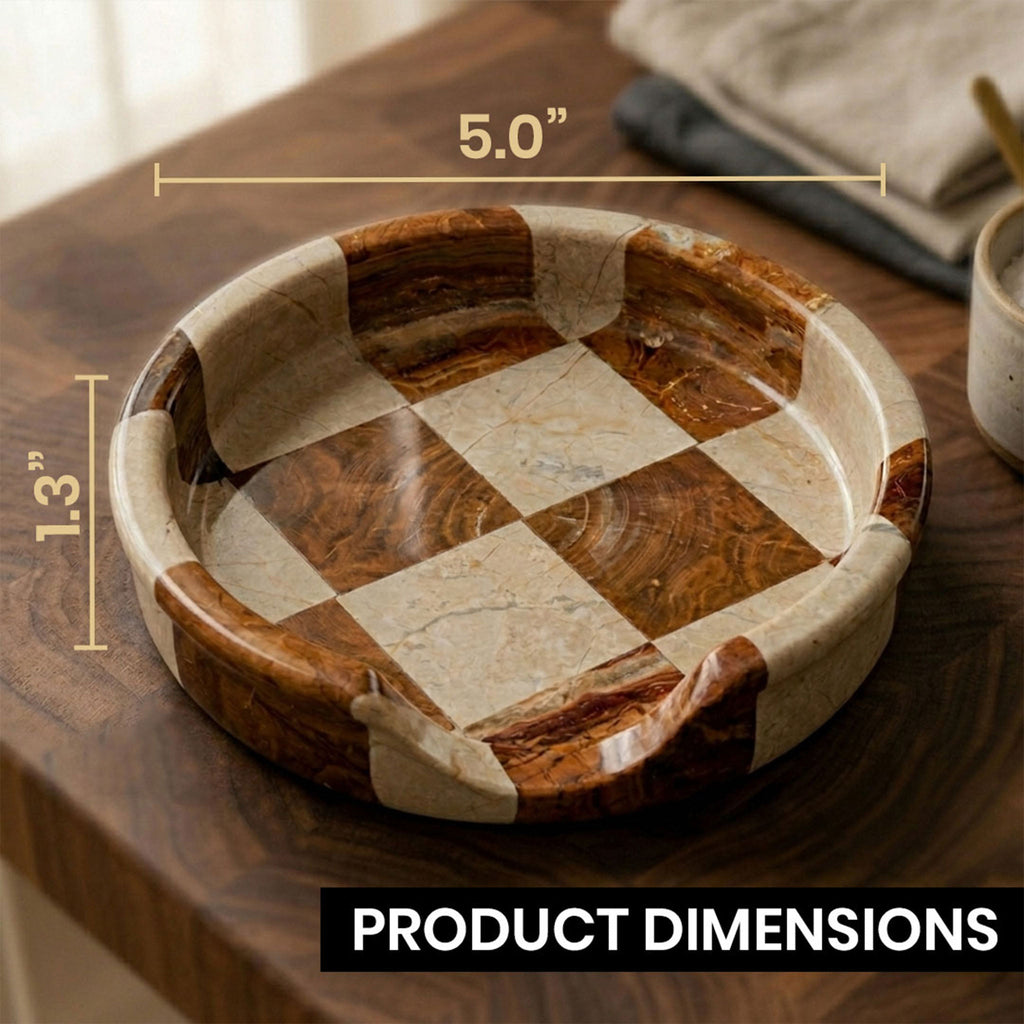 Verona Brown Marble Spoon Rest - Premium Marble