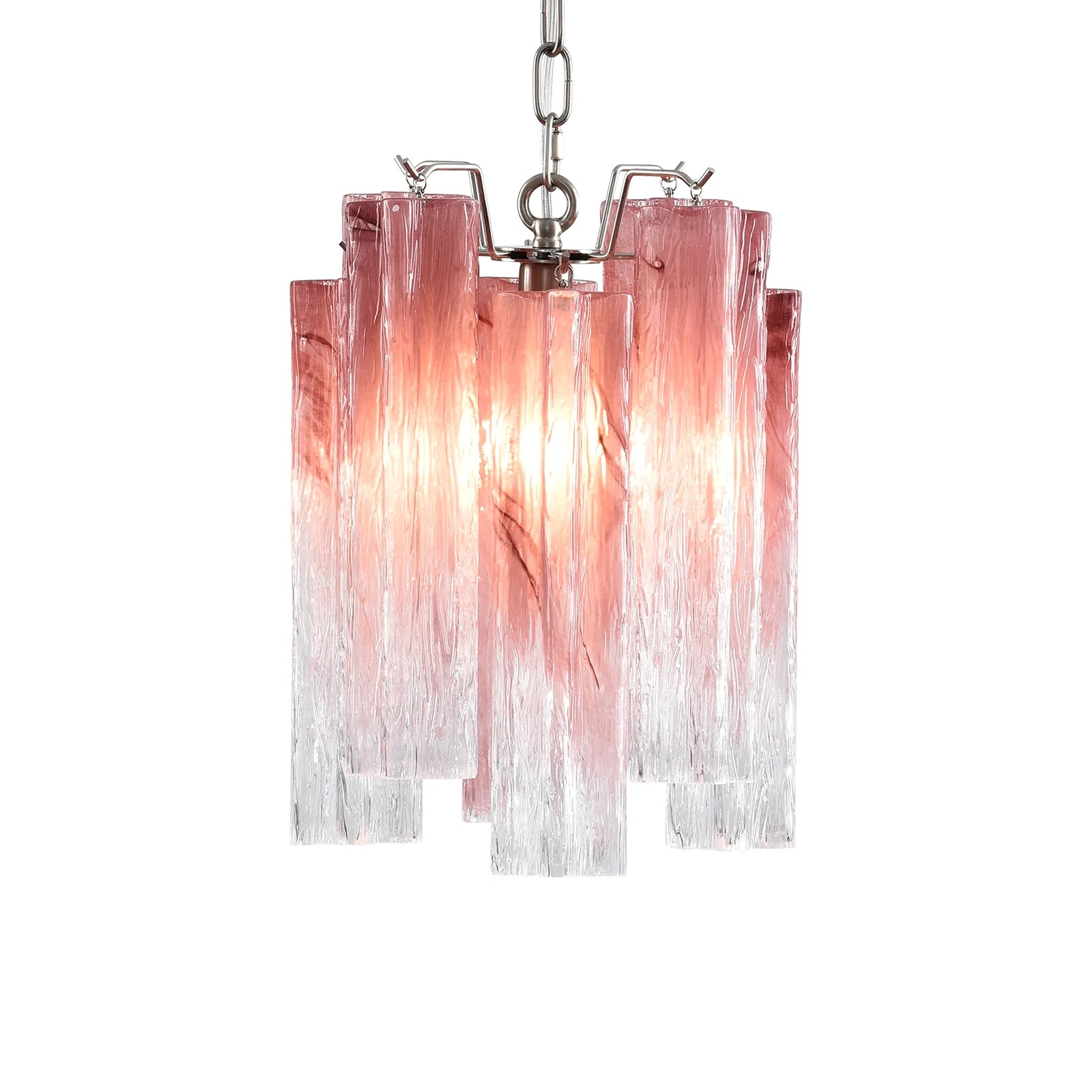 Vintage Murano Glass Chandelier — Gradient Red