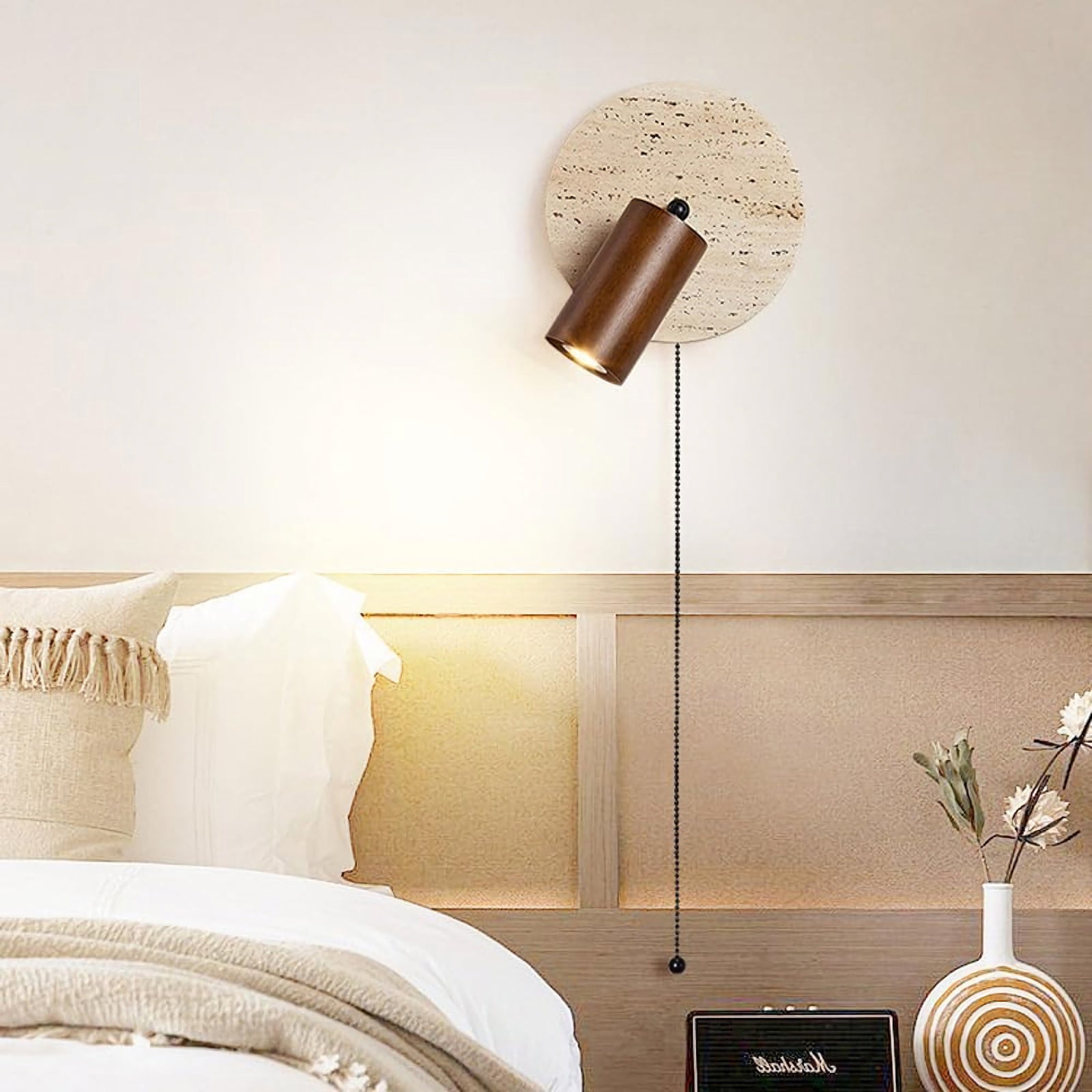 Vintage Travertine Wall Lamp