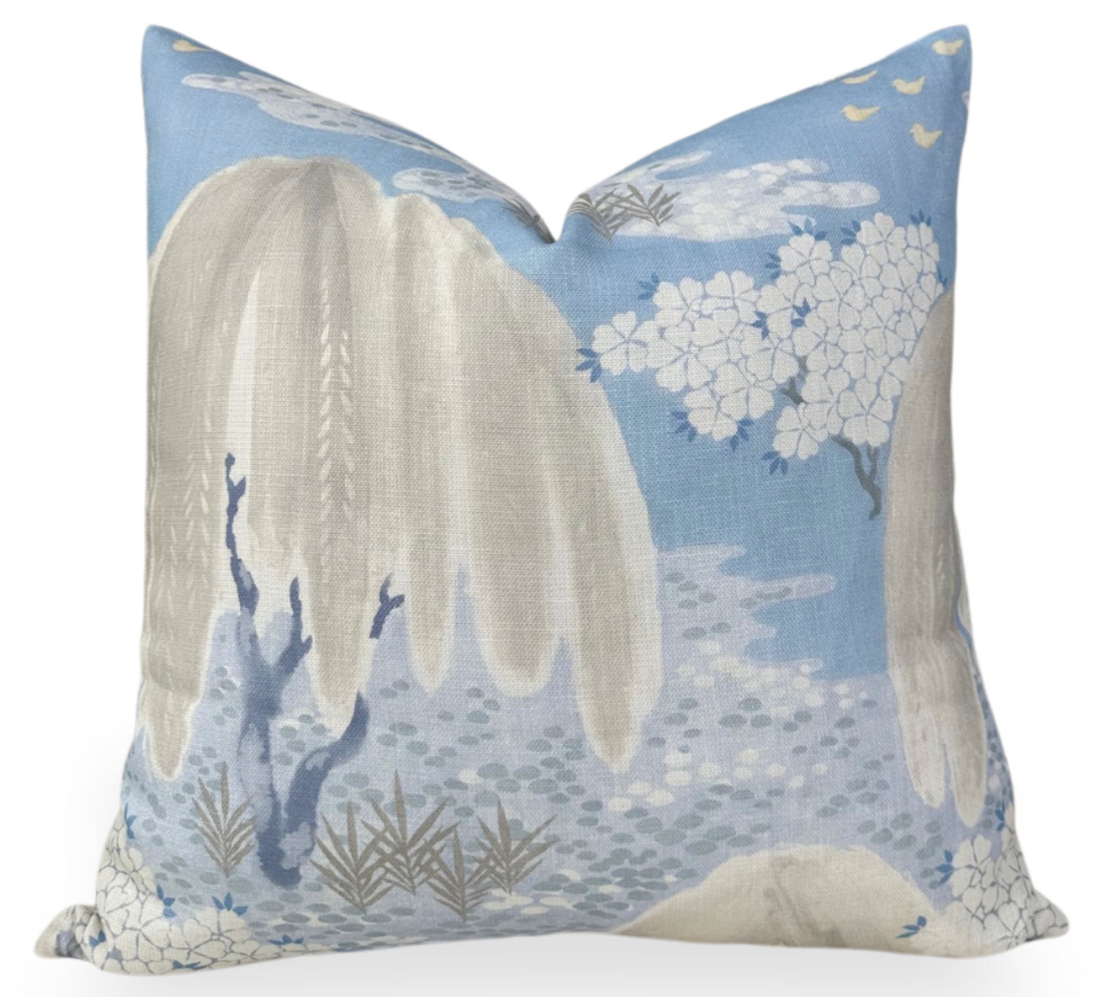 Willow Tree Pillow Cover in Soft Blue, Thibaut Pillows