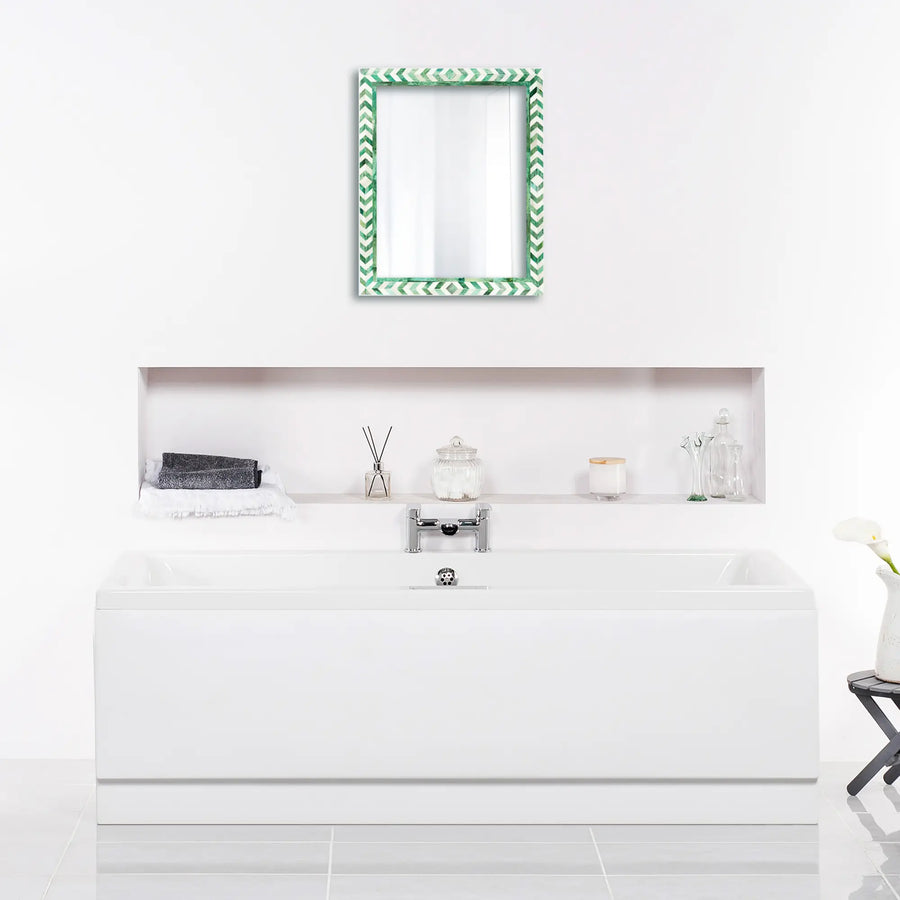 Taj Green Bone Inlay Mirror