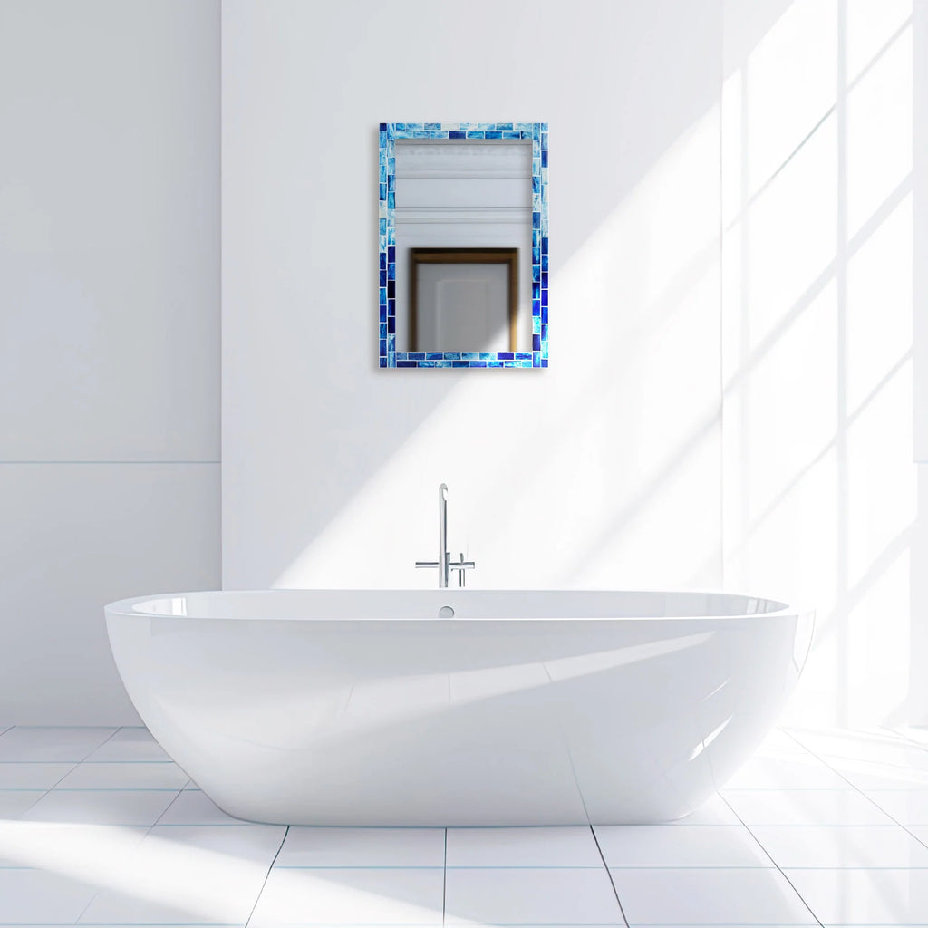 Make To Order Indigo Mirror Bone Inlay Collection in 8 Sizes