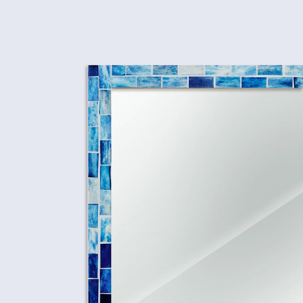 Make To Order Indigo Mirror Bone Inlay Collection in 8 Sizes