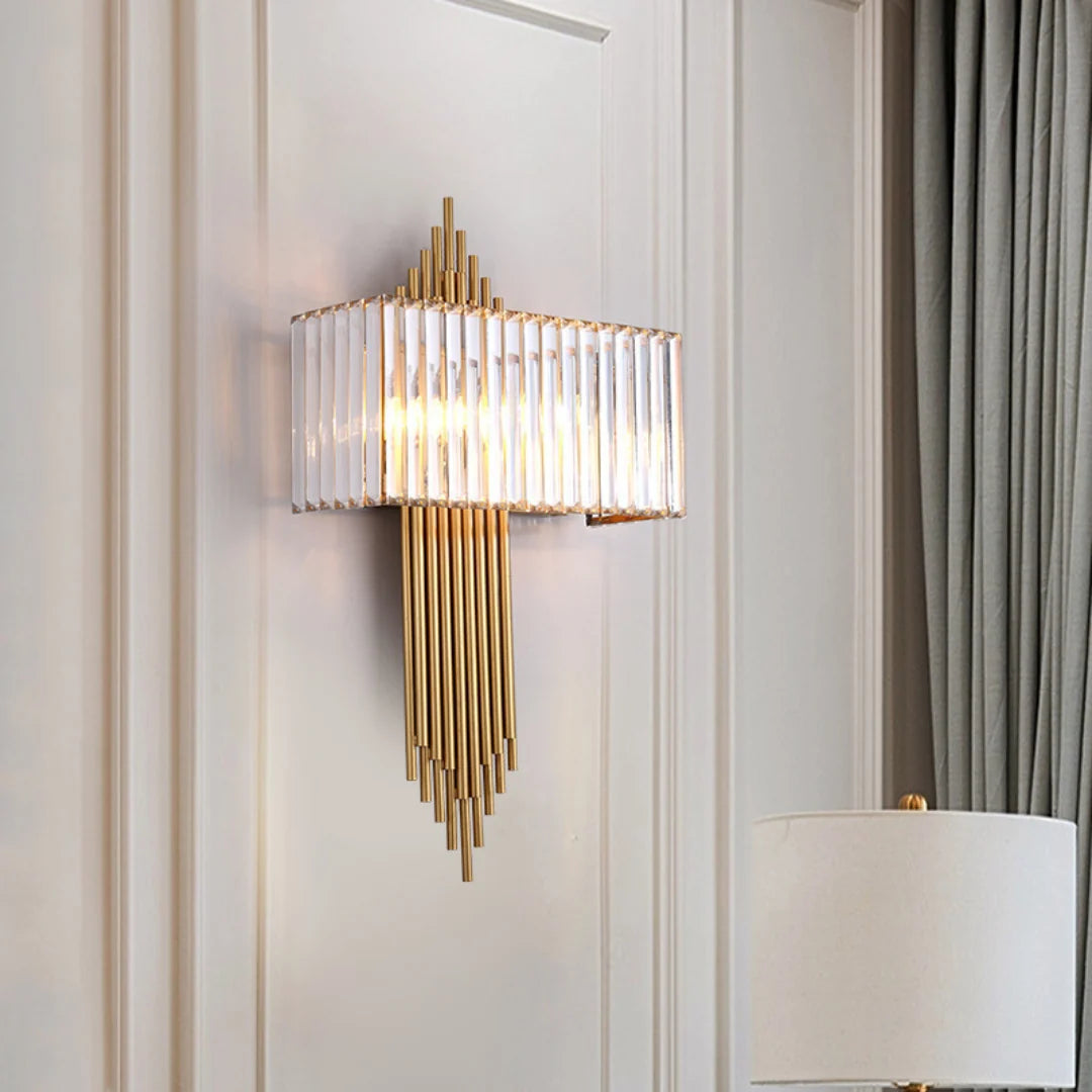 Wallis Gold Crystal Wall Lamp