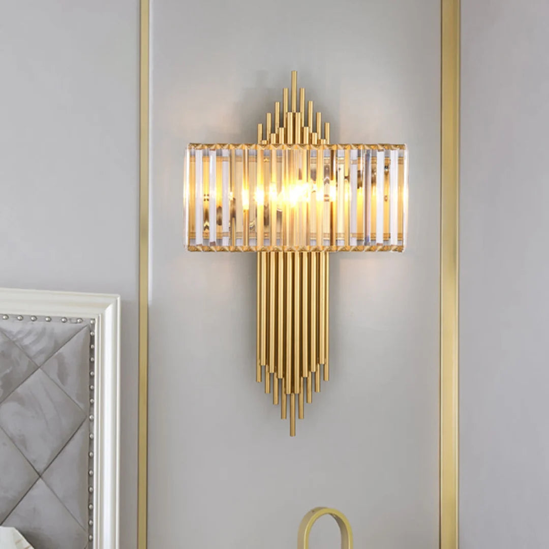 Wallis Gold Crystal Wall Lamp