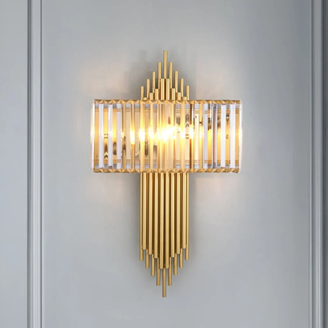 Wallis Gold Crystal Wall Lamp