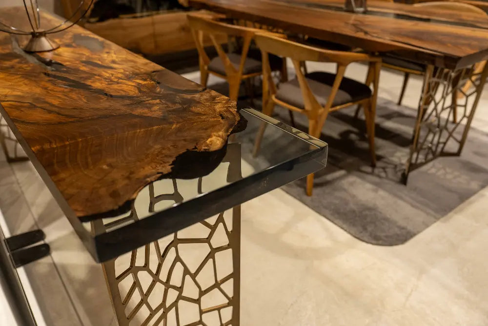 Voronoi Walnut & Resin Console Table