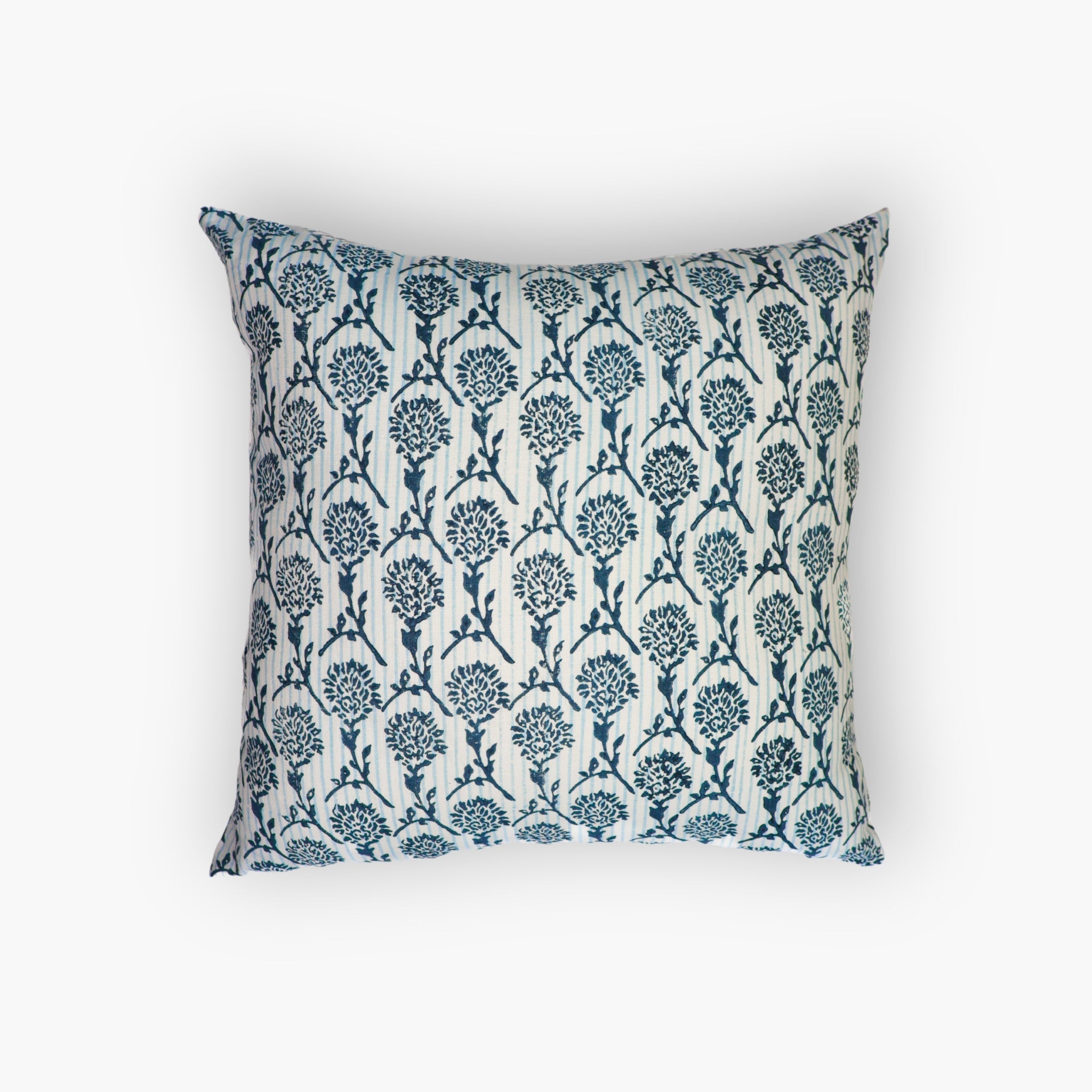 Nikhar Linen Pillow Cover — Azure Blue