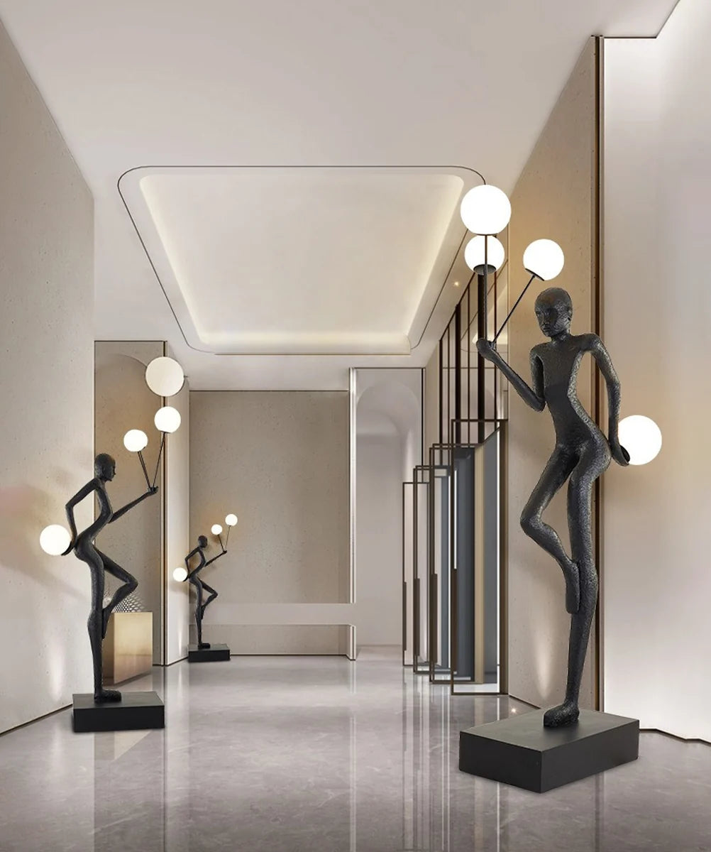 Welcome Sculpture Characters Floor Lamp