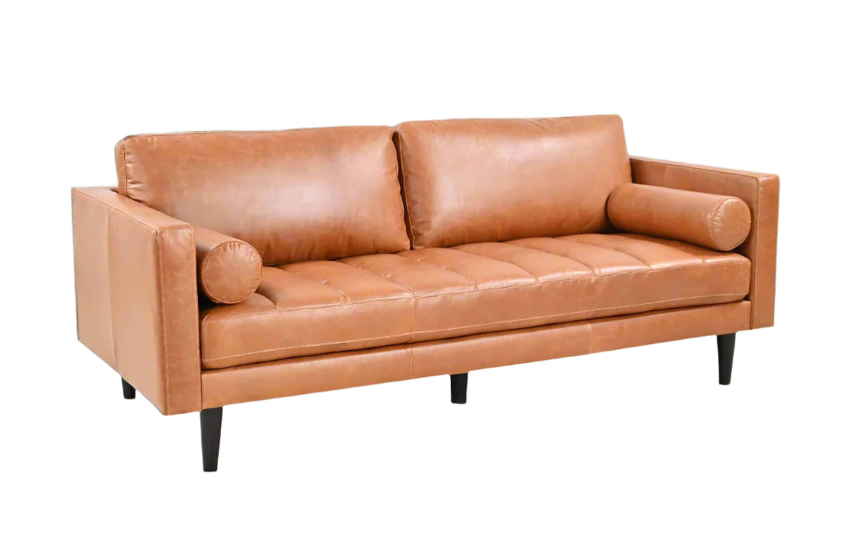 Philippe Top Grain Leather Sofa - Tan