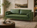 Alessandra Modern Contemporary Eco Leather Sofa - Green
