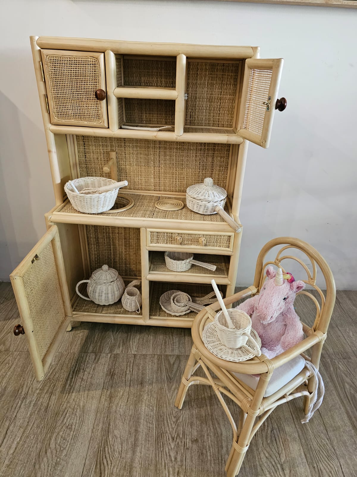 Rattan Montessori Play Kitchen