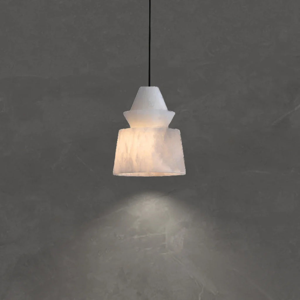 White Alabaster Pendant Light