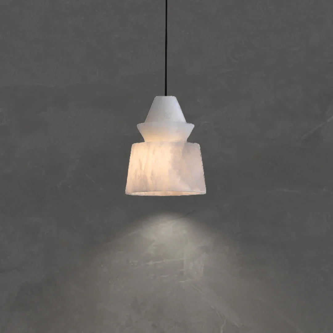 White Alabaster Pendant Light