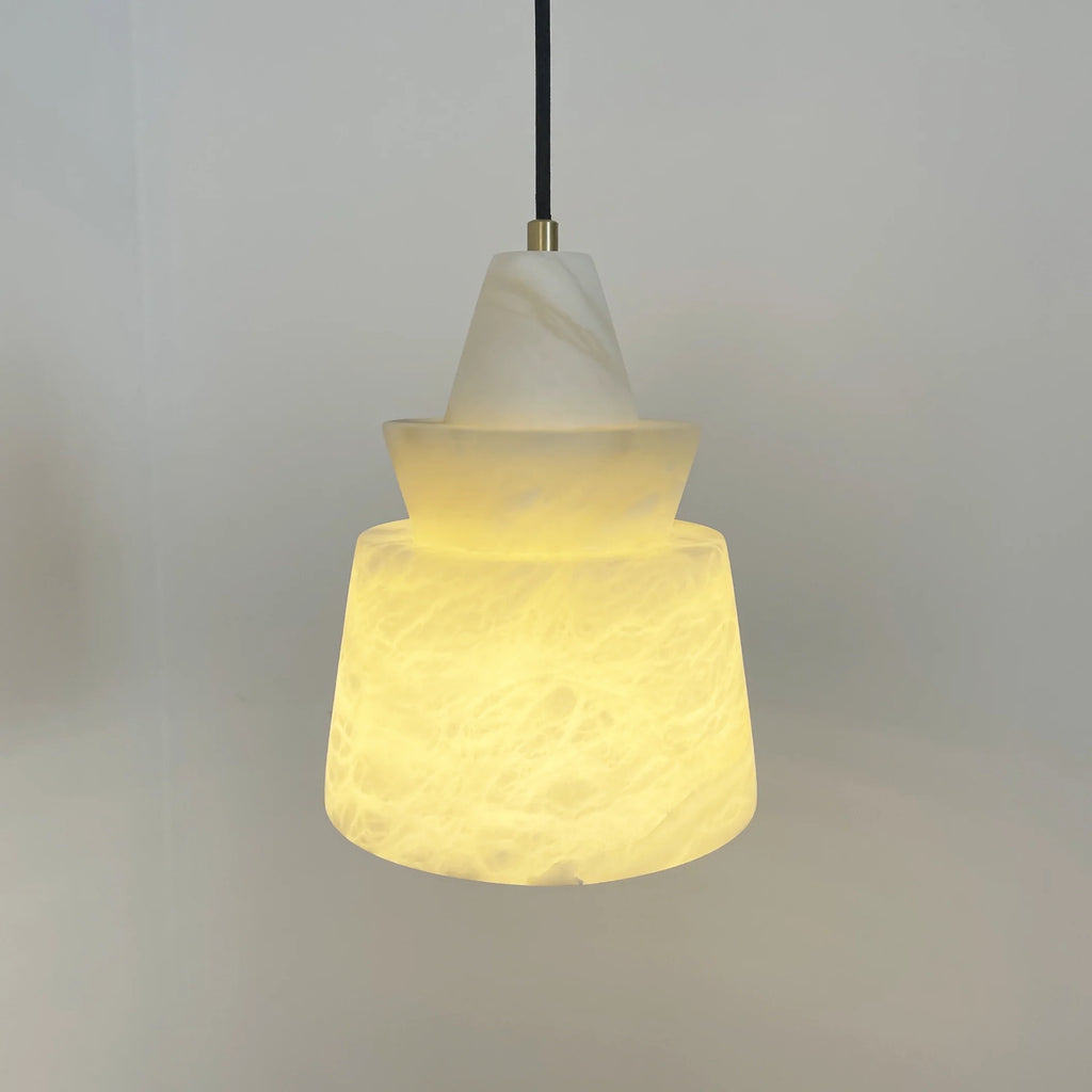 White Alabaster Pendant Light