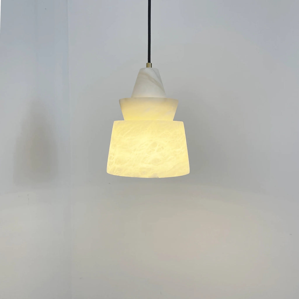White Alabaster Pendant Light