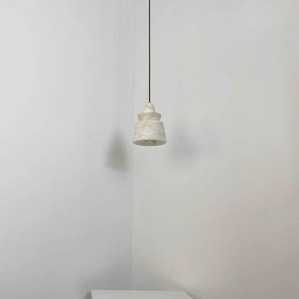 White Alabaster Pendant Light