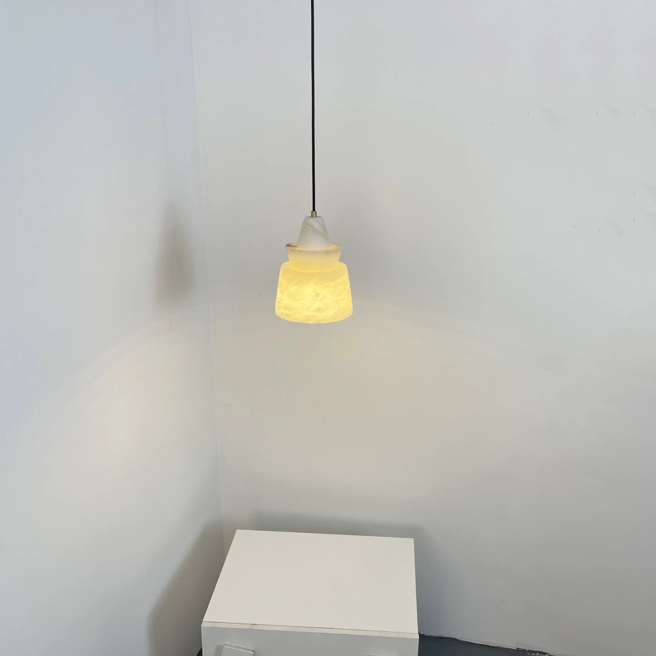 White Alabaster Pendant Light