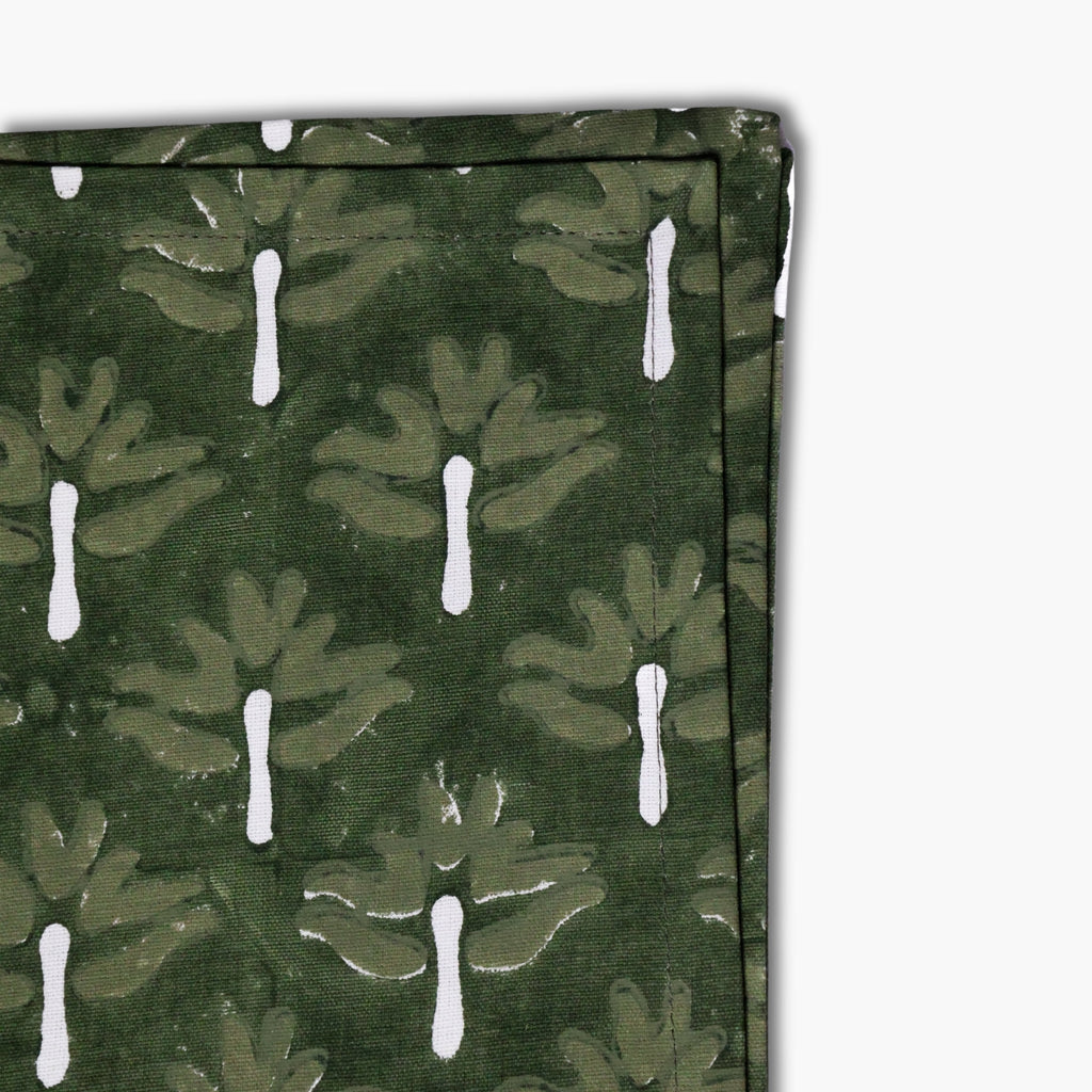 Zeenat Cotton Table Napkins — Chive, Set of 2