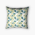Bella Linen Pillow Cover — Olive & Blue