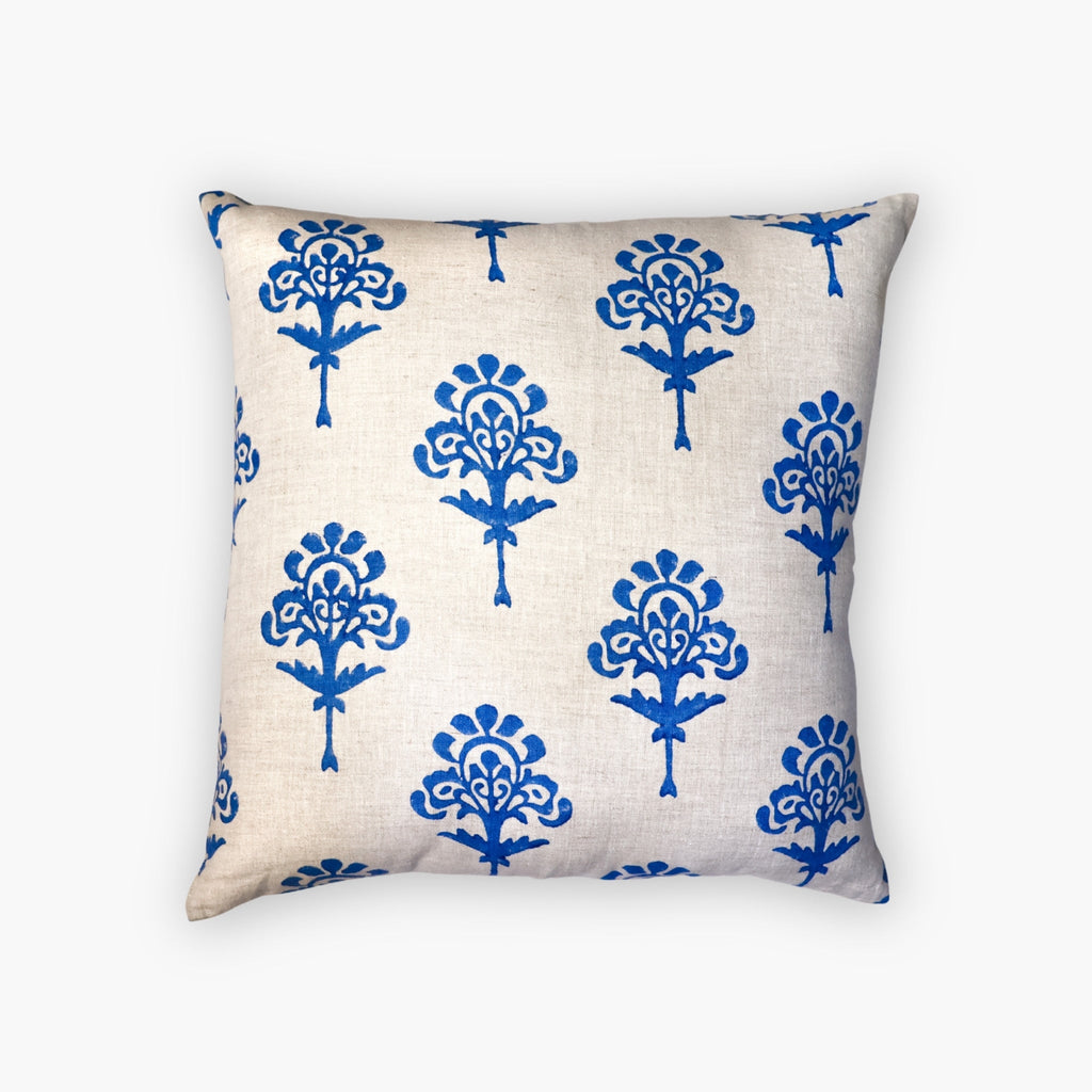 Blue Harmony Linen Pillow Cover