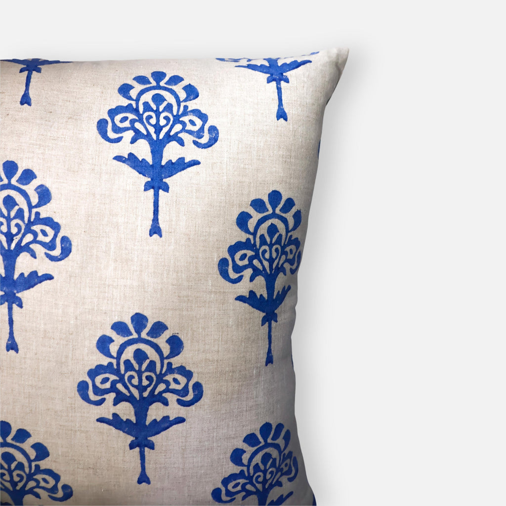 Blue Harmony Linen Pillow Cover