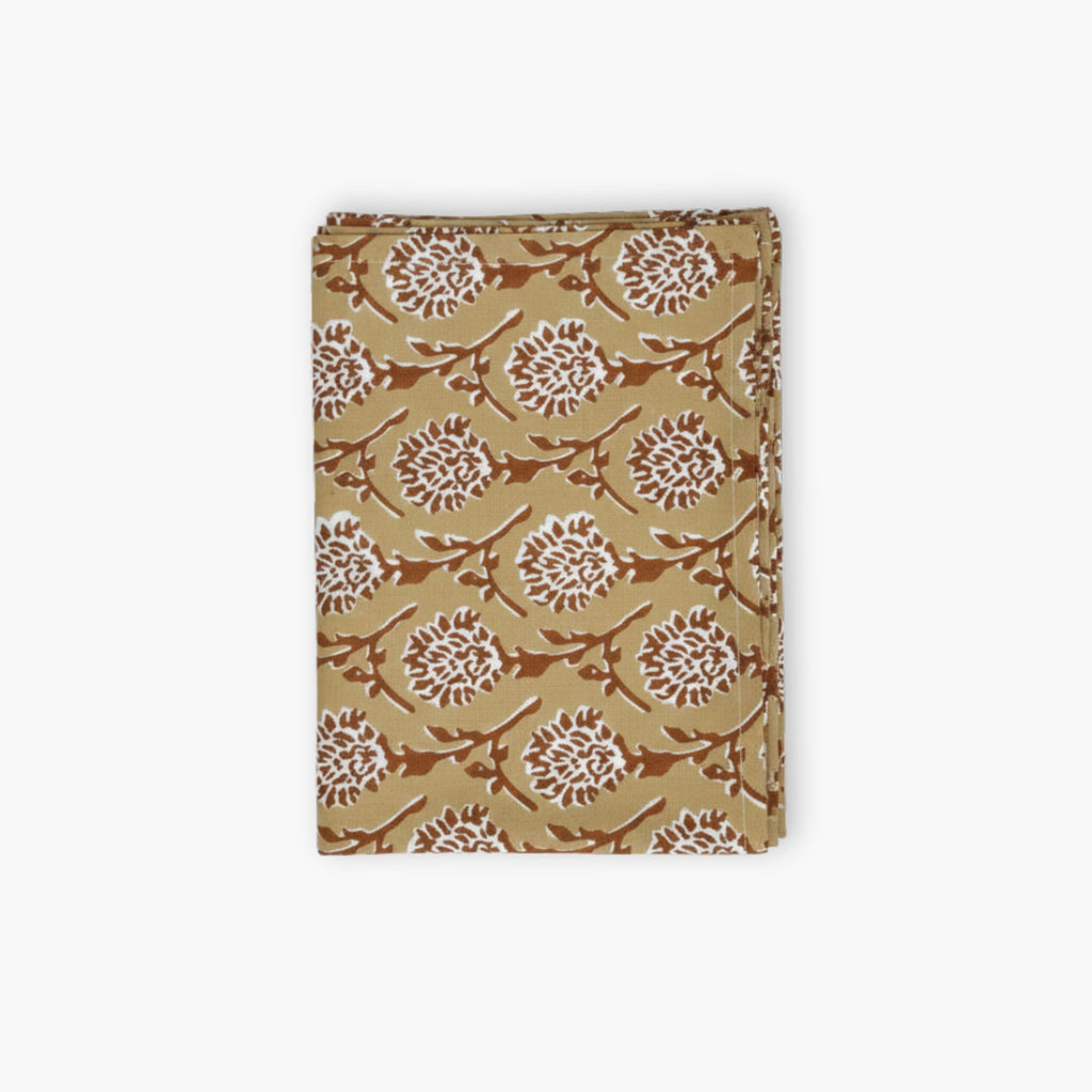 Nikhar Linen Table Runner — Chai Brown