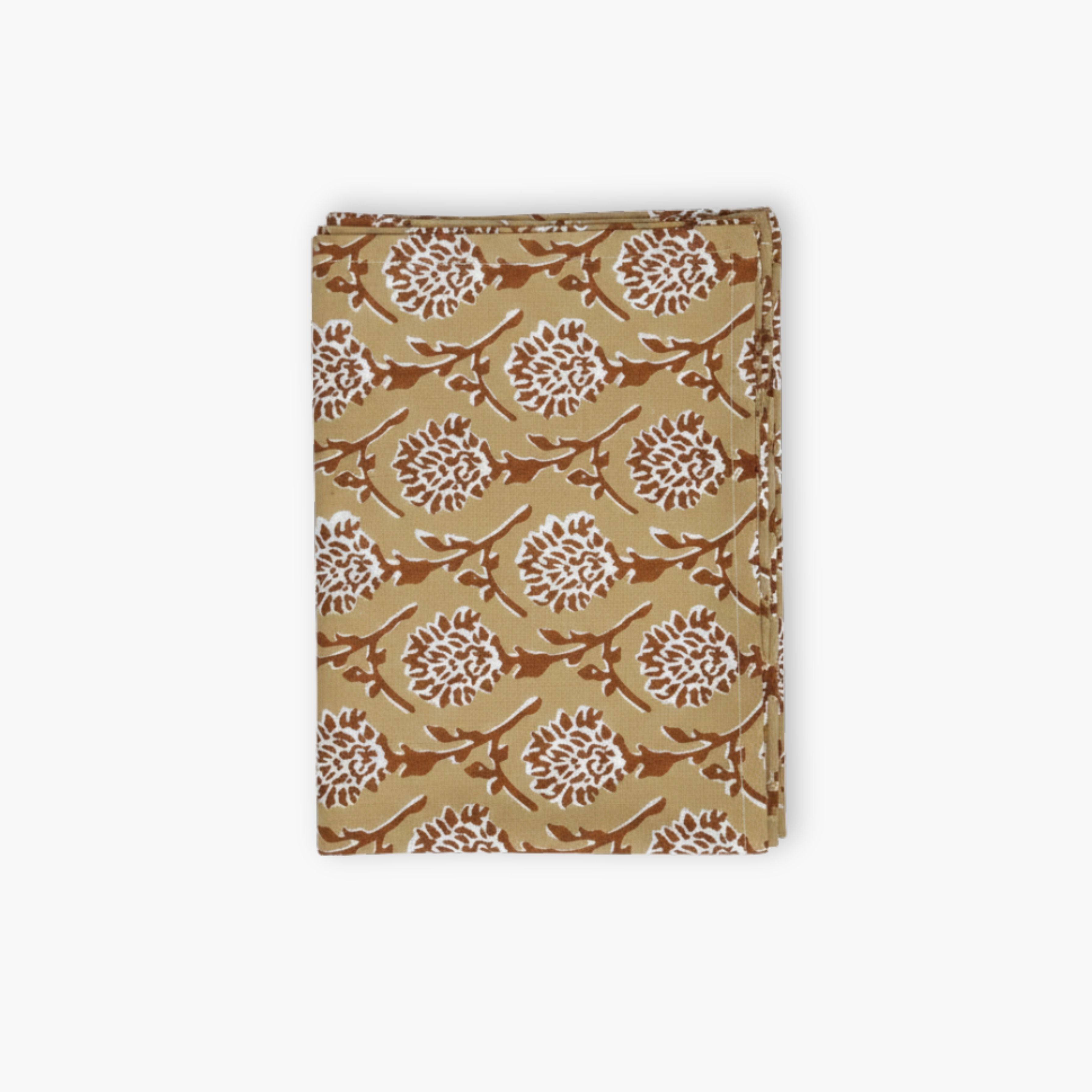 Nikhar Linen Table Runner — Chai Brown