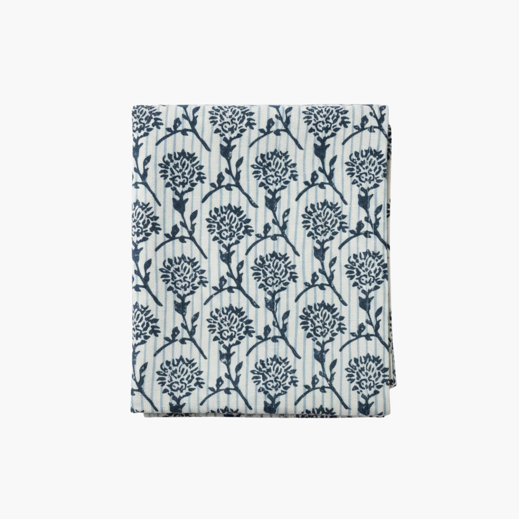 Nikhar Linen Table Runner — Azure Blue