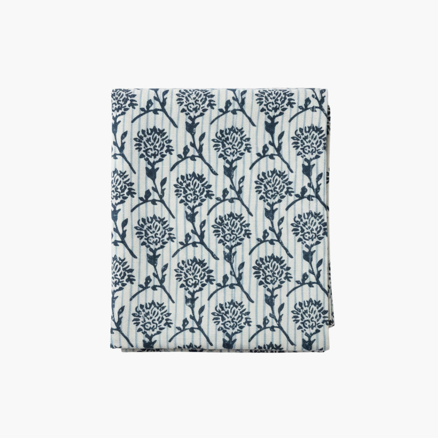 Nikhar Linen Table Runner — Azure Blue