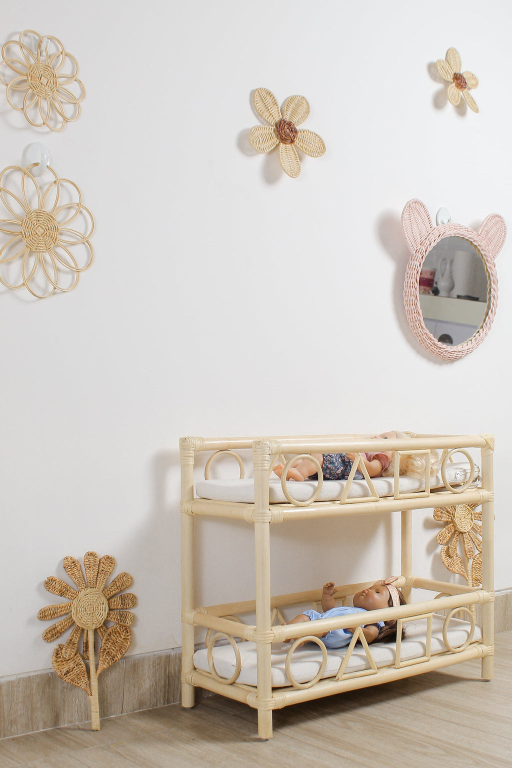 Rattan Flower Wall Art
