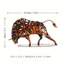 Woven Metal Bull Sculpture Modern Iron Art
